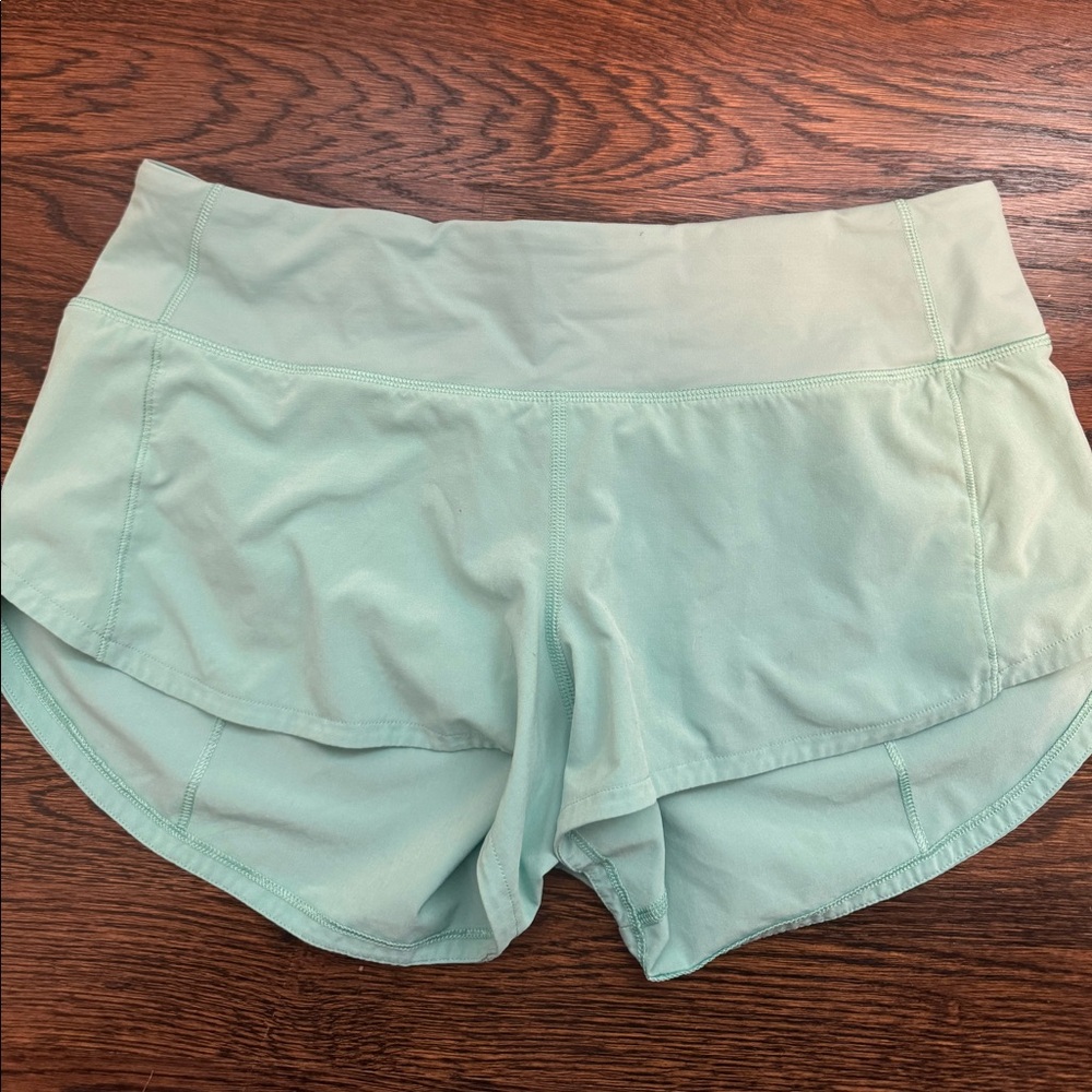 Turquoise Lululemon shorts
